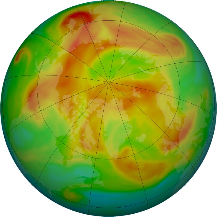 Arctic ozone map for 17 April 2008